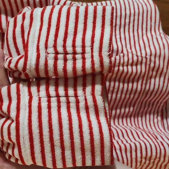 Vineyard Vines Martha's Vineyard Terry Shep Shirt Pullover Red White Stripe Med - Picture 6 of 11